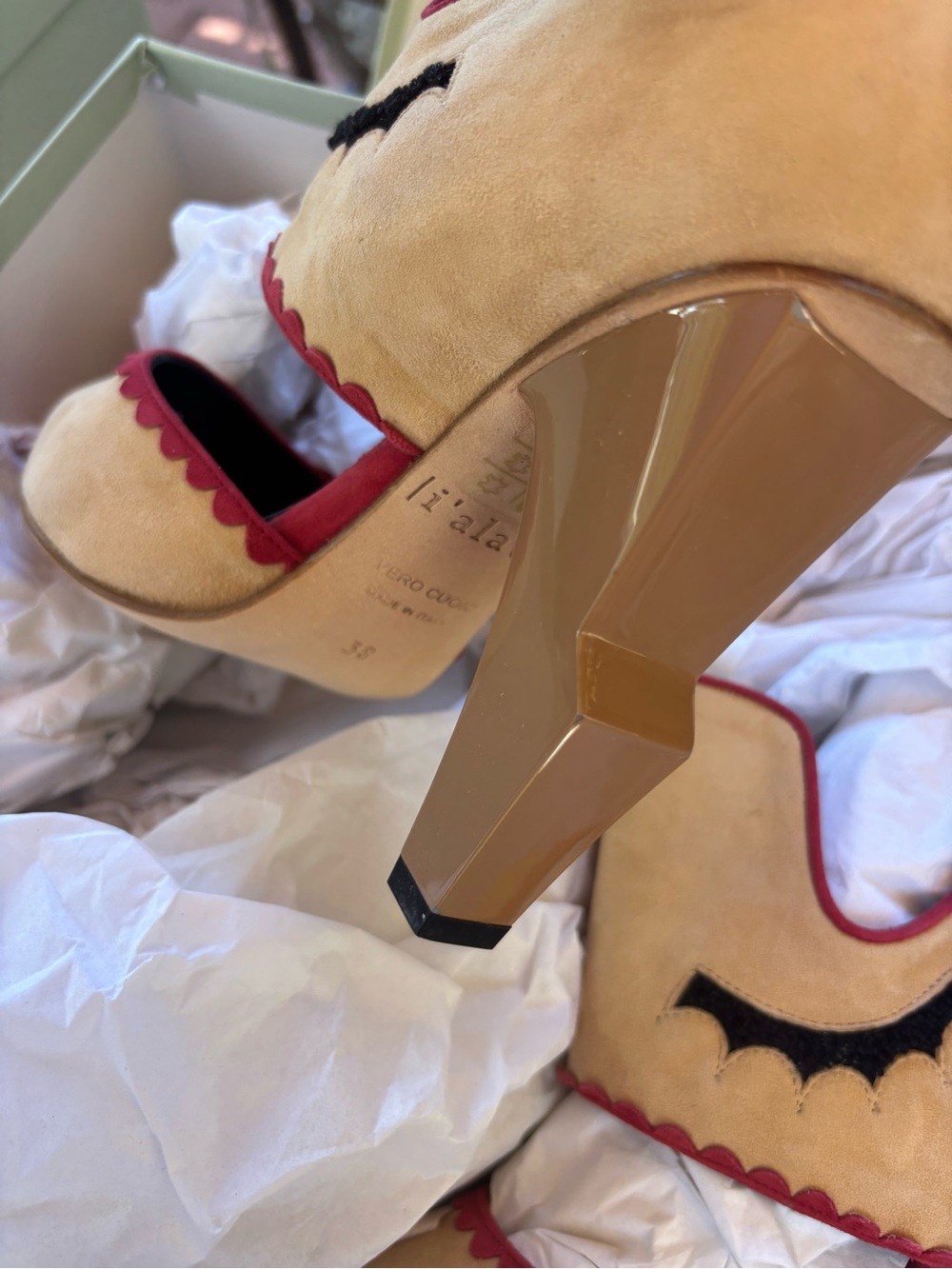 NEW I’alave Chloe suede style lash heels - Picture 4 of 5